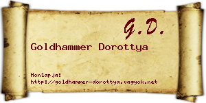Goldhammer Dorottya névjegykártya